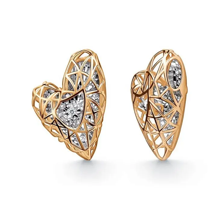 Подвеска бегунок из комбинированного золота