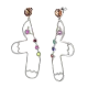 Серьги подвесные из серебра