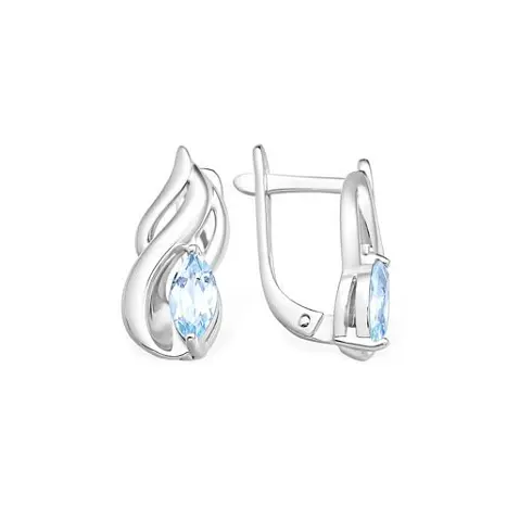 Серьги с английским замком из серебра