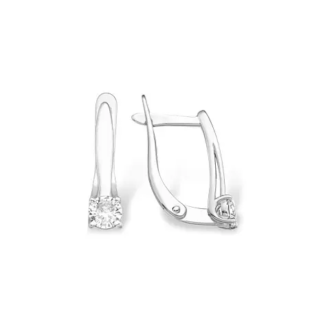 Серьги с английским замком из серебра
