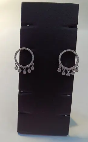 Серьги подвесные из серебра