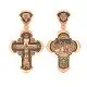 Подвеска крест из комбинированного золота