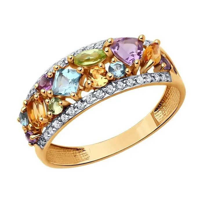 Кольцо декоративное из красного золота