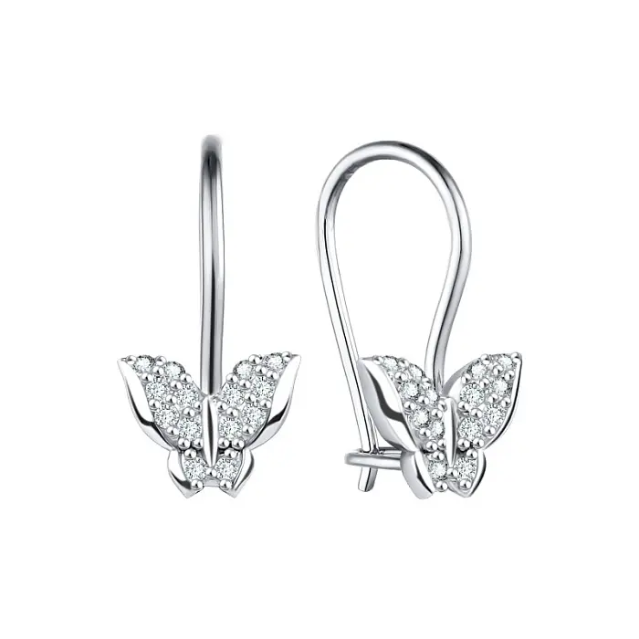 Серьги детские из серебра вид 1