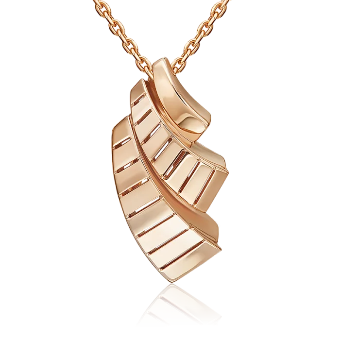 Подвеска бегунок из красного золота