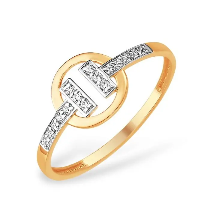 Кольцо декоративное из красного золота