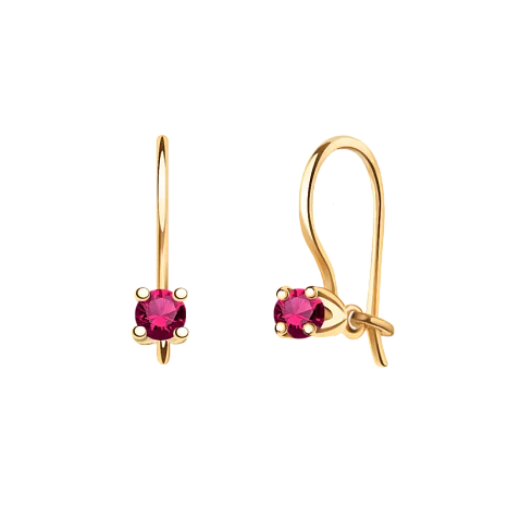 Серьги детские из красного золота