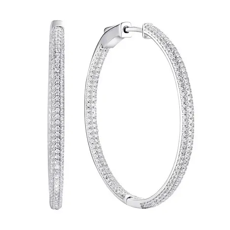 Серьги конго из серебра