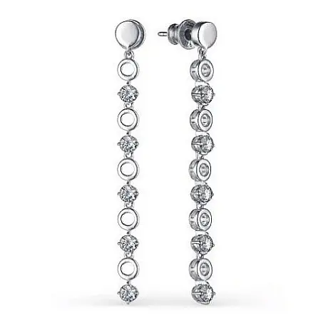 Серьги подвесные из серебра