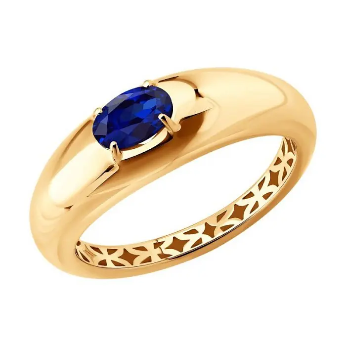 Кольцо декоративное из комбинированного золота