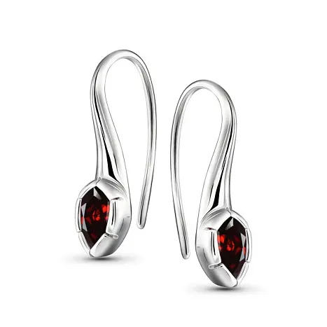 Серьги с английским замком из серебра