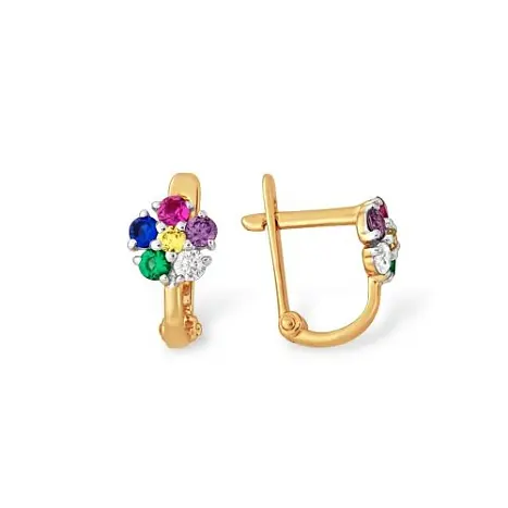 Серьги детские из красного золота