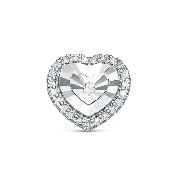 Подвеска бегунок из белого золота