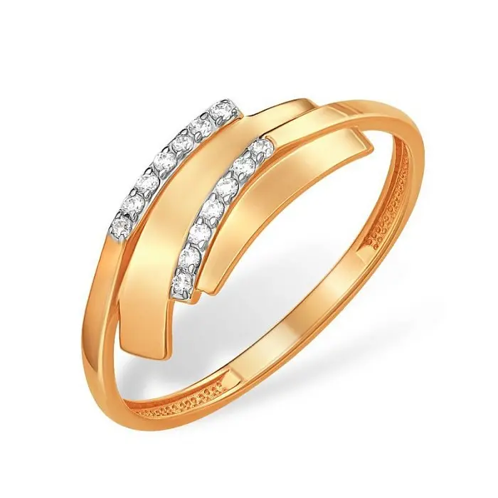 Кольцо декоративное из красного золота