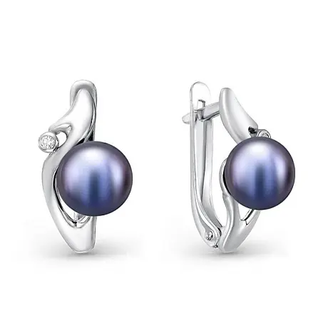 Серьги с английским замком из серебра