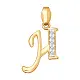 Подвеска буква из красного золота