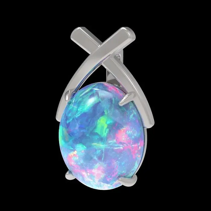 Подвеска бегунок из серебра вид 1