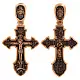 Подвеска крест из красного золота