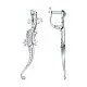 Серьги подвесные из серебра