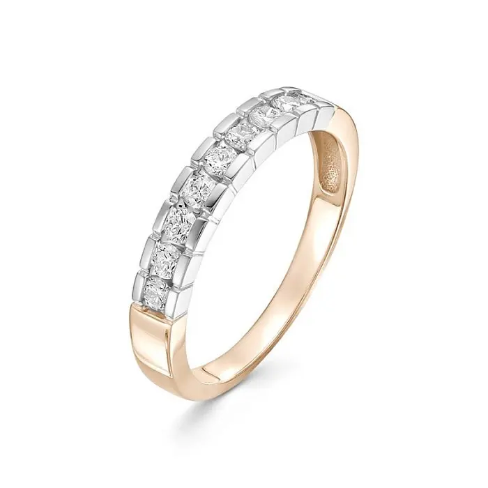 Кольцо декоративное из комбинированного золота