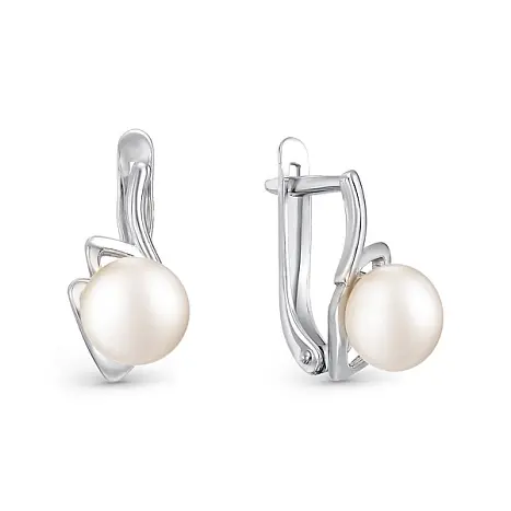 Серьги с английским замком из серебра