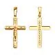Подвеска крест из красного золота