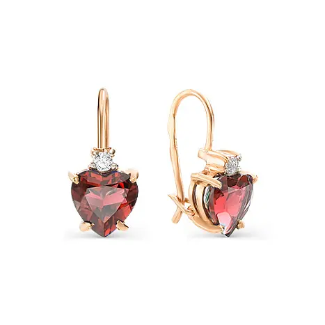 Серьги детские из красного золота