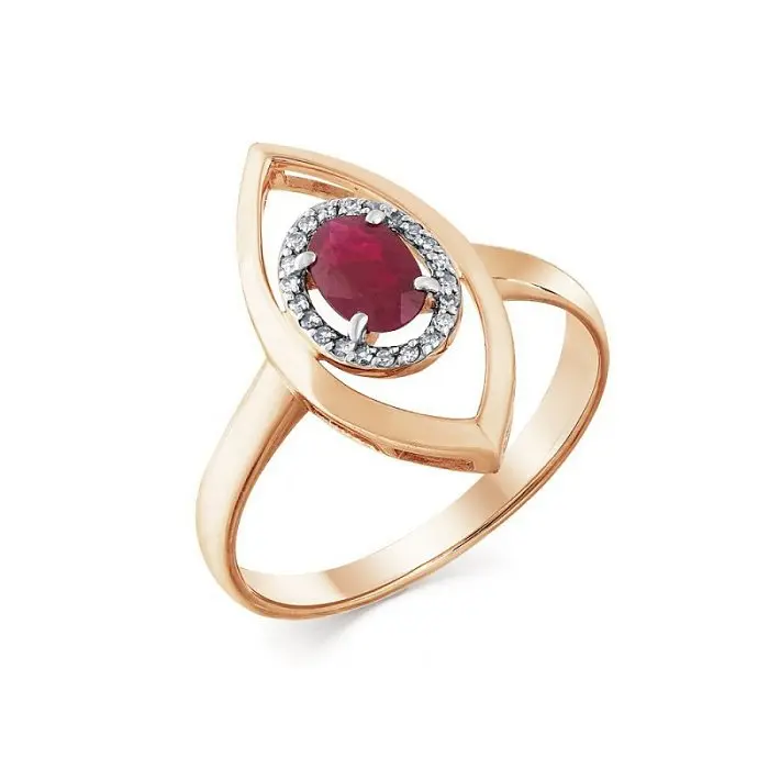 Кольцо декоративное из красного золота