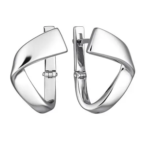 Серьги с английским замком из серебра