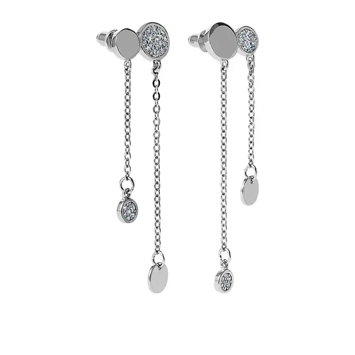 Серьги подвесные из серебра