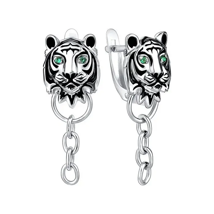 Серьги с подвес элементом 14-76-0003-10087 вид 2