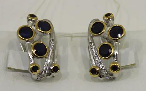 Серьги с английским замком из серебра