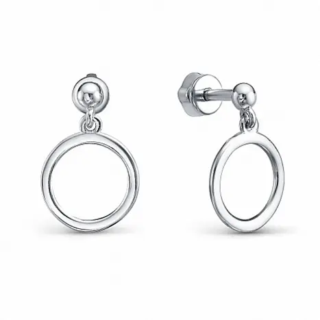 Серьги подвесные из серебра