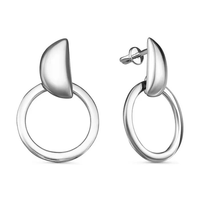 Серьги пуссеты из серебра
