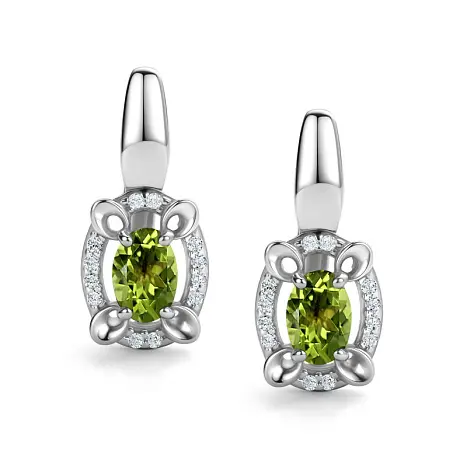 Серьги с английским замком из серебра