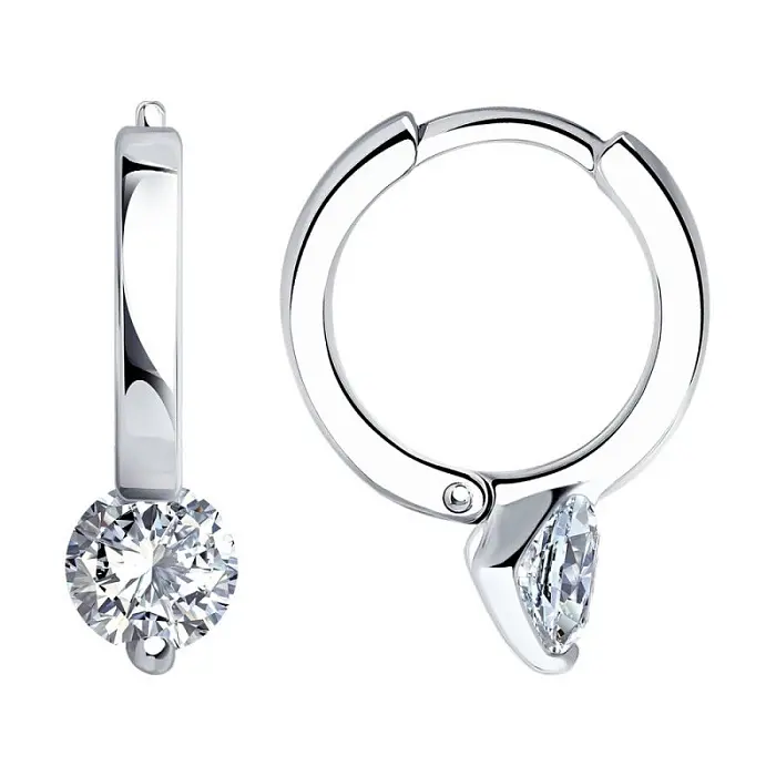 Серьги конго из серебра