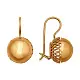Серьги петельки из красного золота