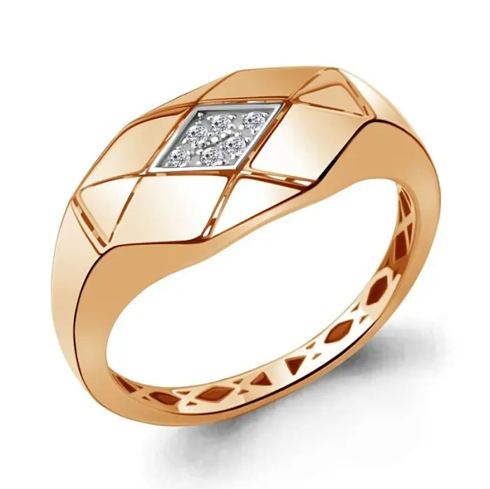 Кольцо декоративное из красного золота