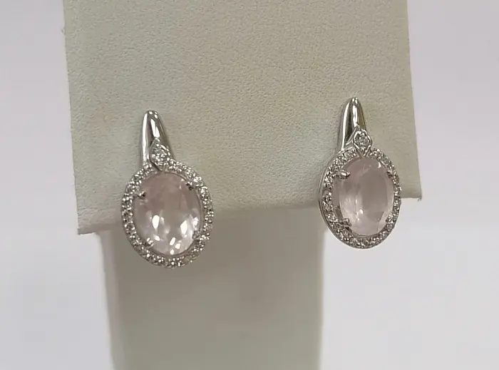 Серьги с английским замком из серебра