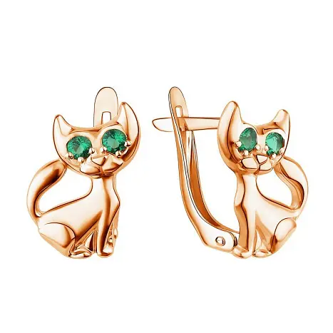 Серьги детские из позолоты