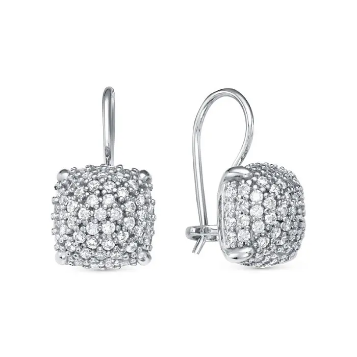 Серьги петельки из серебра