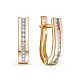 Серьги с английским замком из красного золота