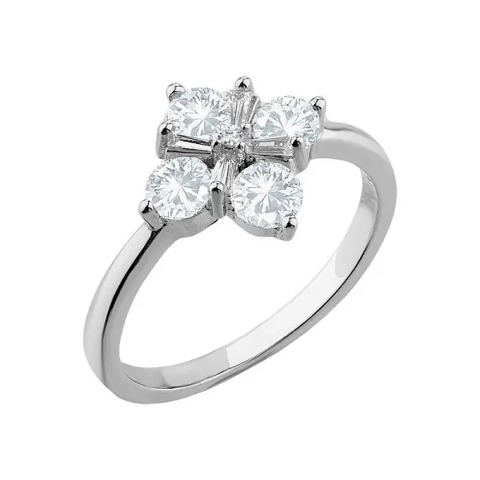 Кольцо декоративное из серебра вид 1