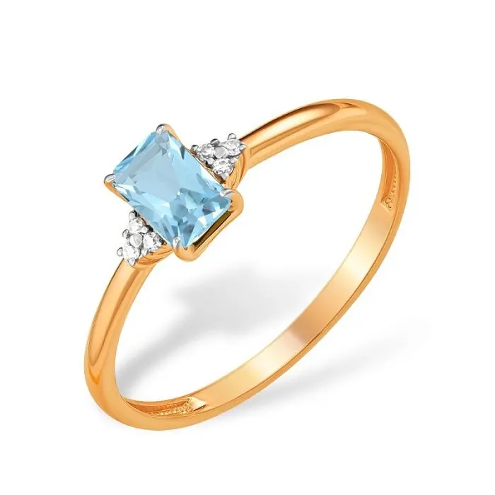 Кольцо декоративное из красного золота