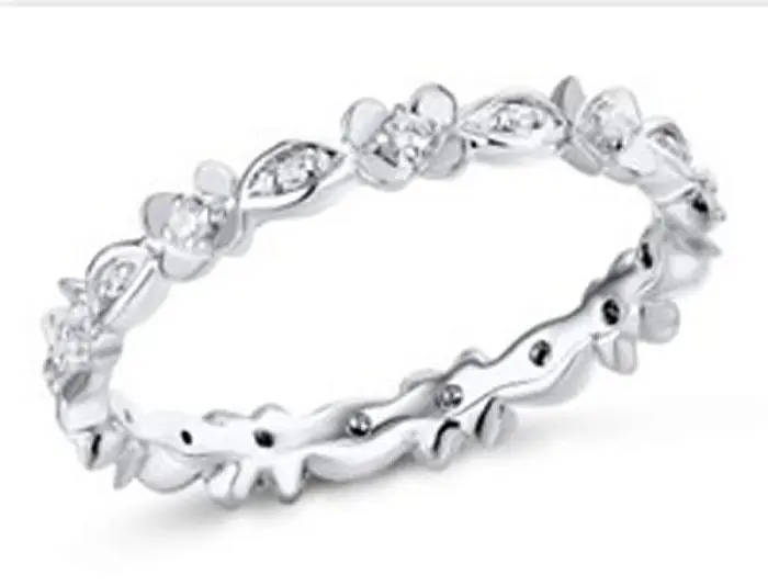 Кольцо декоративное из серебра