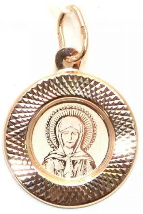 Подвеска икона из комбинированного золота