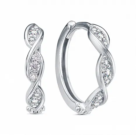 Серьги с английским замком из серебра