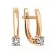 Серьги с английским замком из комбинированного золота