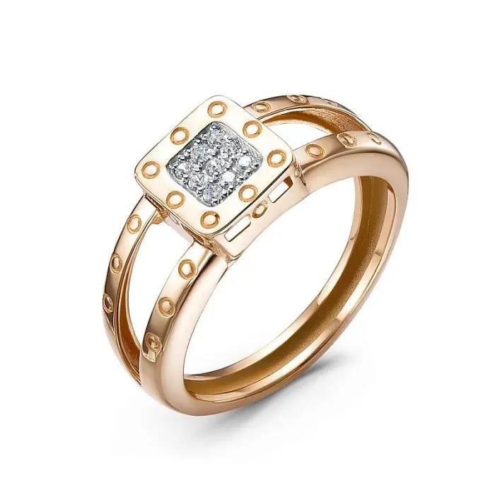 Кольцо декоративное из красного золота