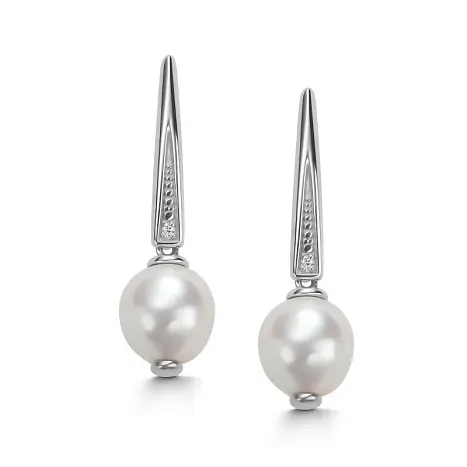 Серьги подвесные из серебра